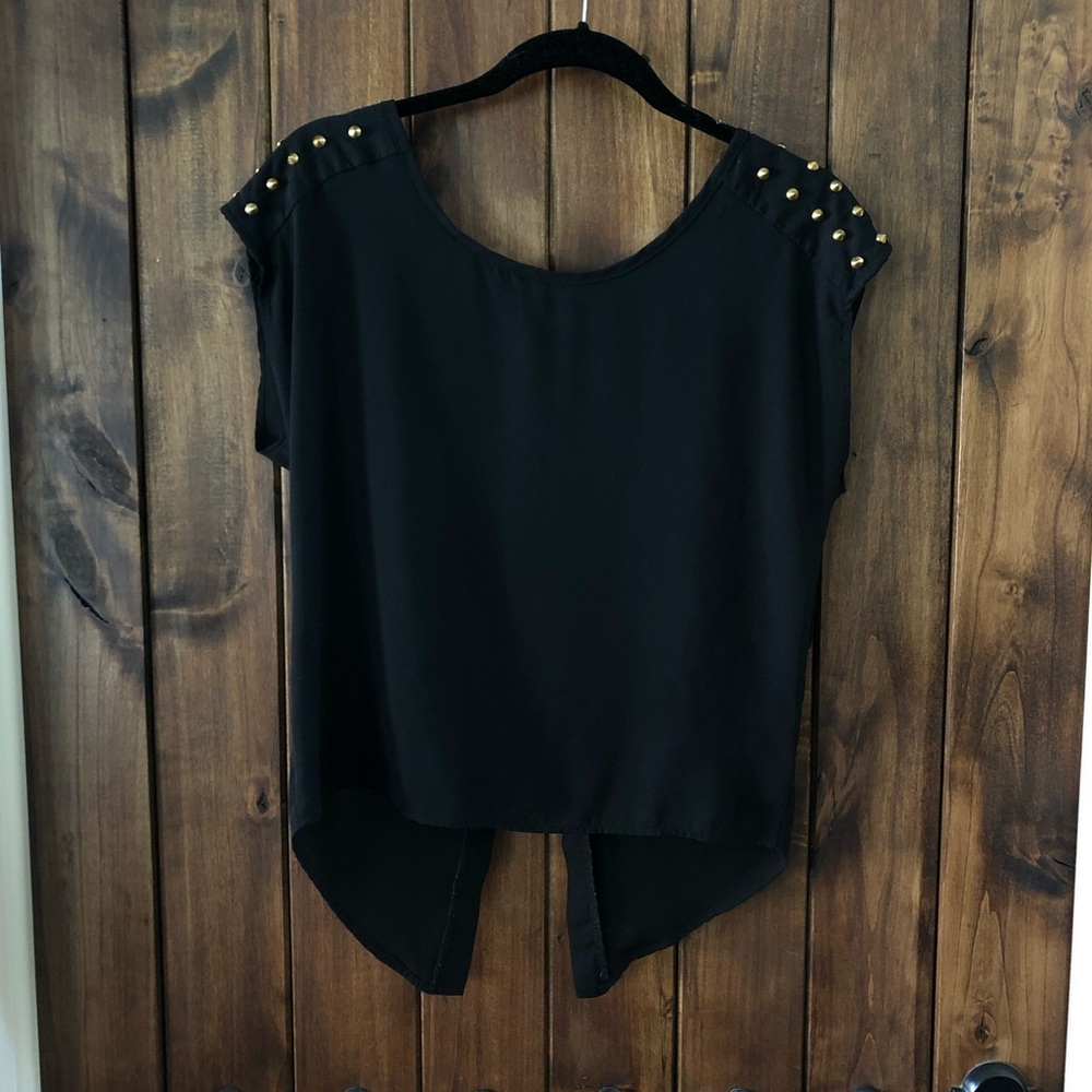 Studded Open Back Top
